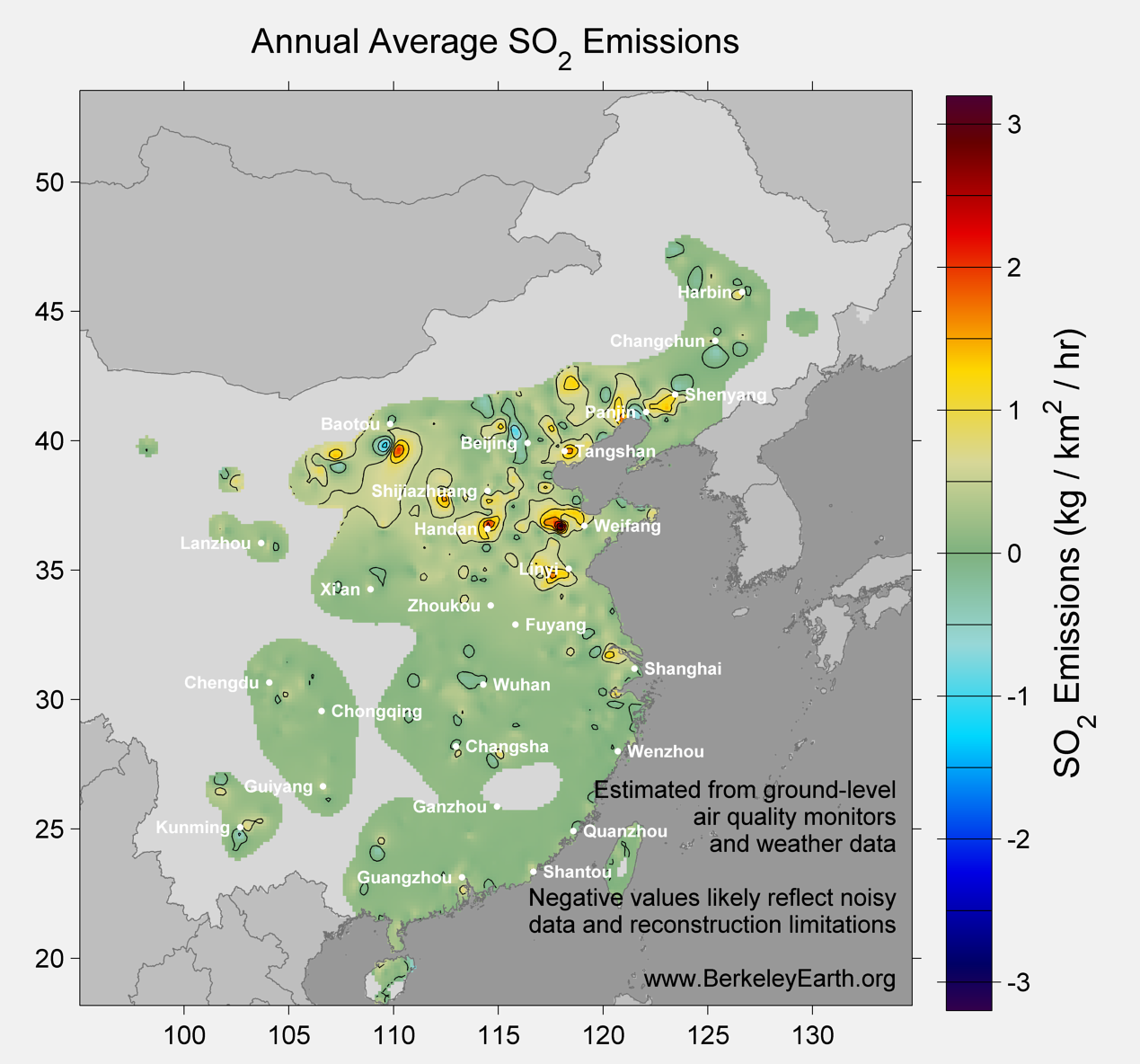 China_so2_Average_Emission_Map