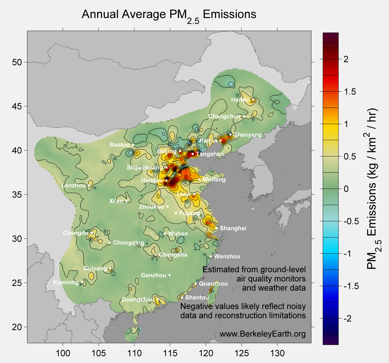 China_pm25_Average_Emission_Map