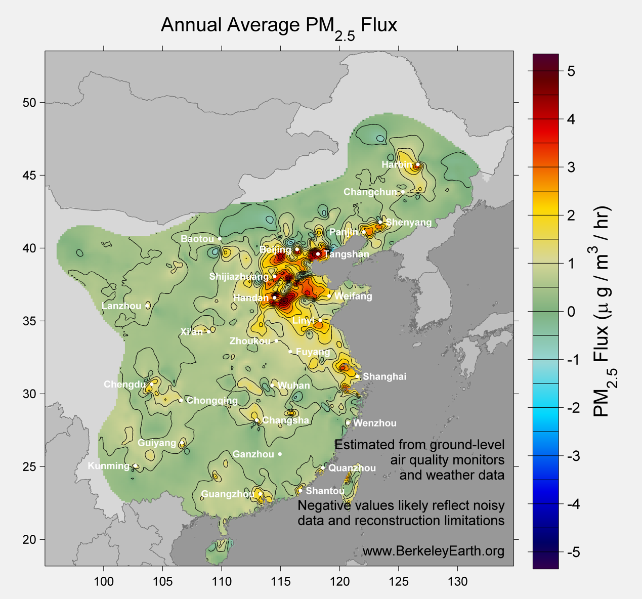China_pm25_Average_Flux_Map
