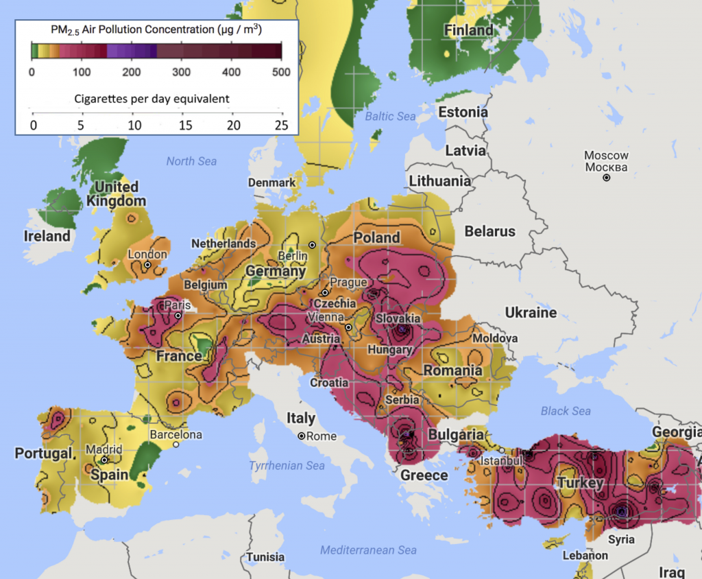 Europe air pollution