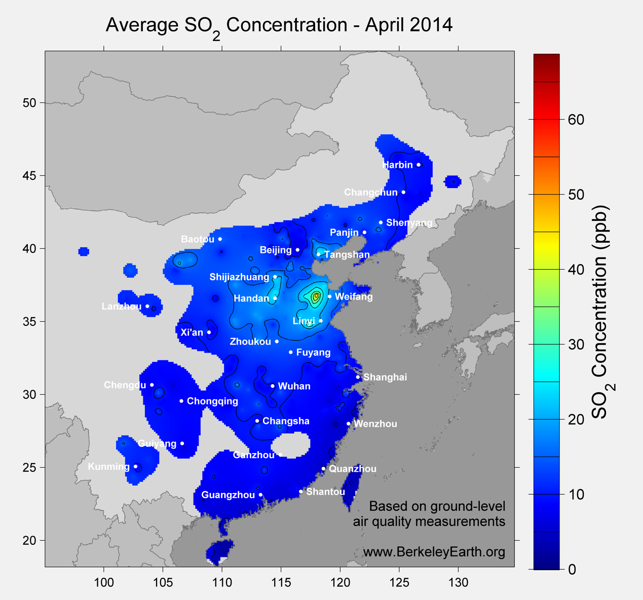 China Air Pollution - Monthly Galleries of SO2 - Berkeley Earth